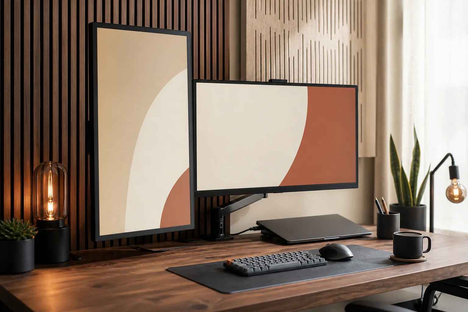 Monitors equipment in the Surefire Computers editorial workspace